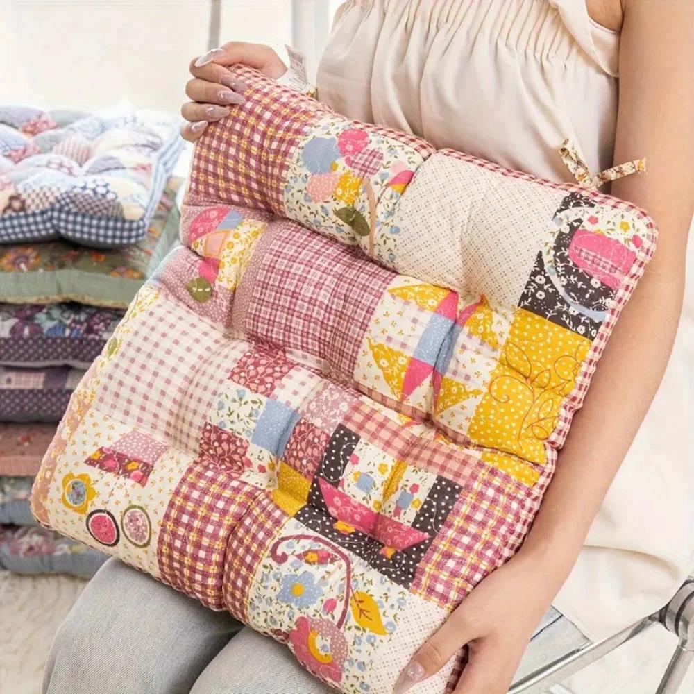 Boho Floral Thick Seat Cushions by Casa & Beyond