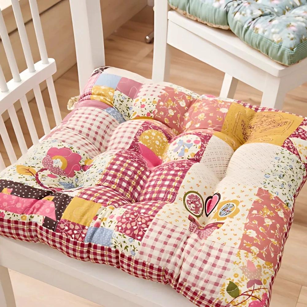 Boho Floral Thick Seat Cushions by Casa & Beyond