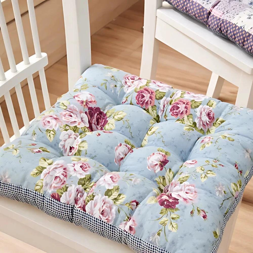 Boho Floral Thick Seat Cushions by Casa & Beyond
