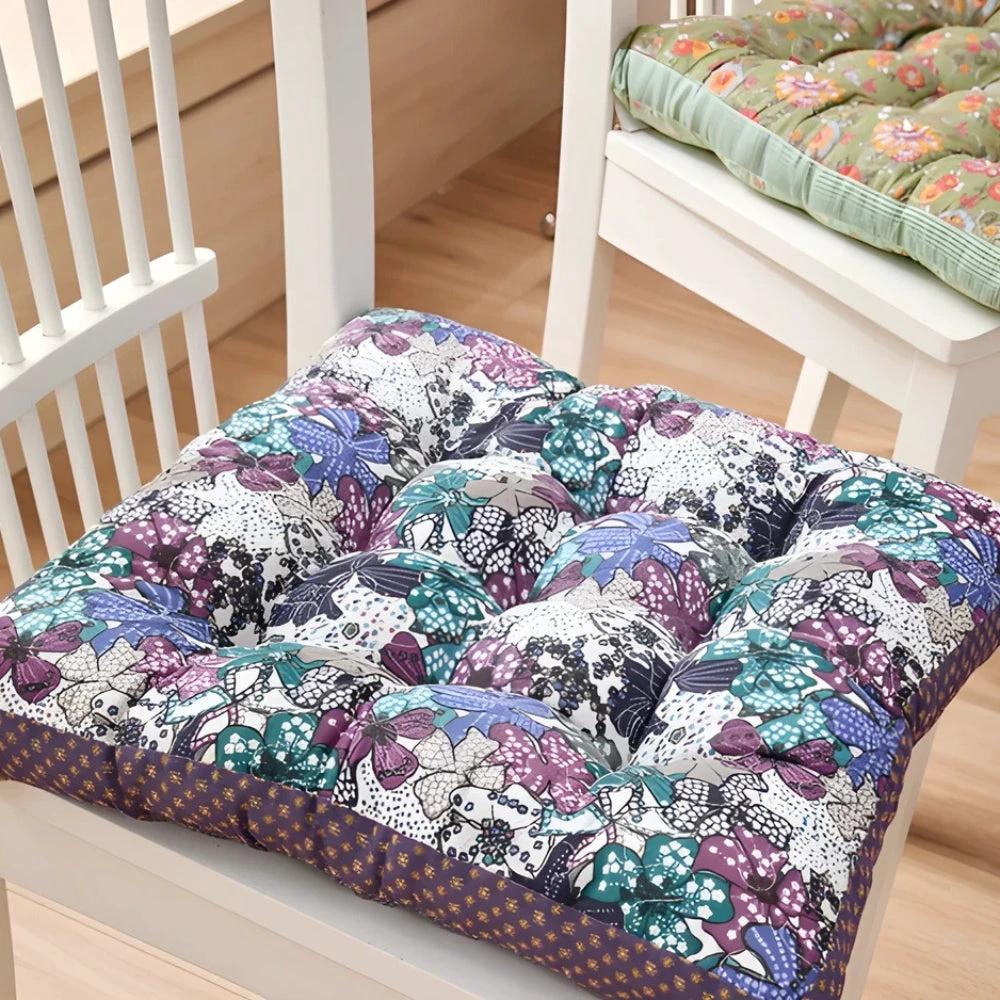 Boho Floral Thick Seat Cushions by Casa & Beyond