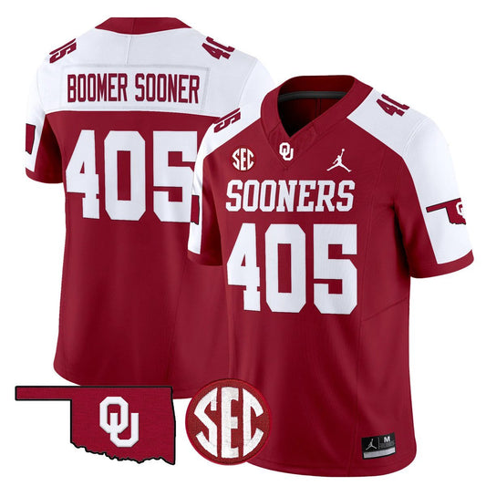 Boomer Sooner Jersey #405 Oklahoma Sooners 2025 Limited Stitched Alternate by My Store NCAA Football Jerseys