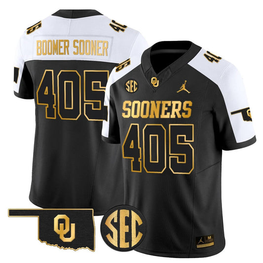 Boomer Sooner Jersey #405 Oklahoma Sooners 2025 Gold Limited Stitched by My Store NCAA Football Jerseys