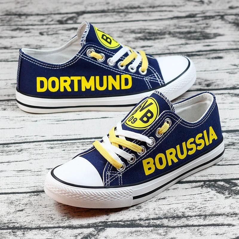 Borussia Dortmund Low Top Canvas Sport Sneakers Shoes For Men Women Fans by Crocs