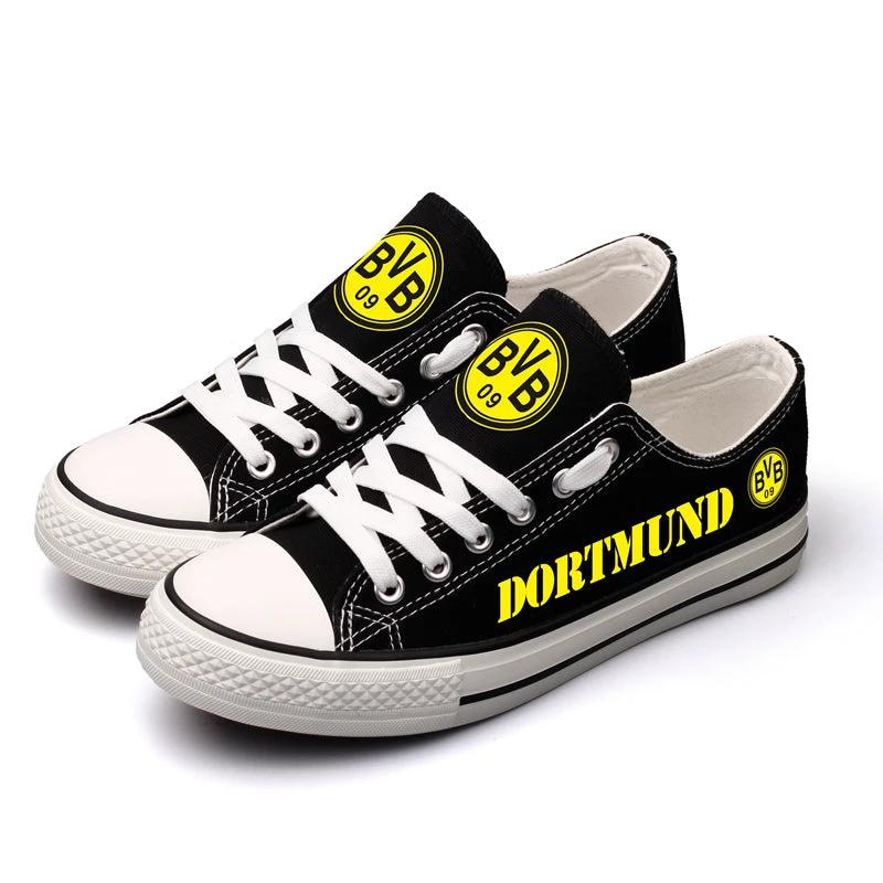 Borussia Dortmund Low Top Canvas Sport Sneakers Shoes For Men Women Fans by Crocs