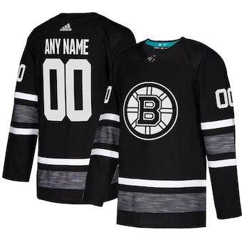 Boston Bruins Black 2019 NHL All-Star Game Parley Custom Jersey by Hockey David