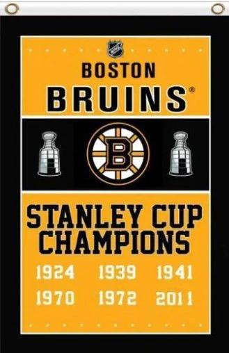 Boston Bruins Stanley Cup Champions Vertical Flag 3X5Ft Polyester Digital Print Banner USA by flagsjustdoit