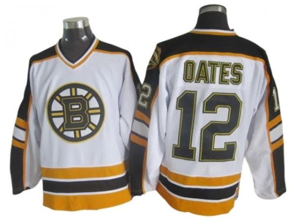 Boston Bruins #12 Adam Oates White 2000's Vintage CCM Jersey by Hockey David