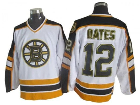Boston Bruins #12 Adam Oates White 2000's Vintage CCM Jersey by Hockey David