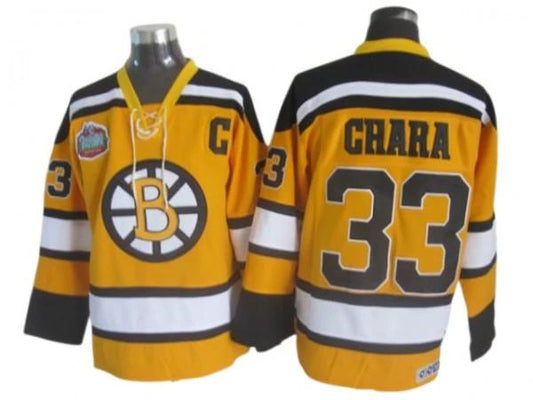 Boston Bruins #33 Zdeno Chara Yellow 2010 Winter Classic CCM Jersey by Hockey David