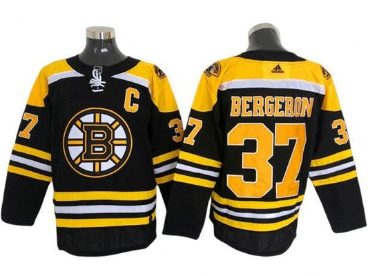 Boston Bruins #37 Patrice Bergeron Black Home Jersey by Hockey David