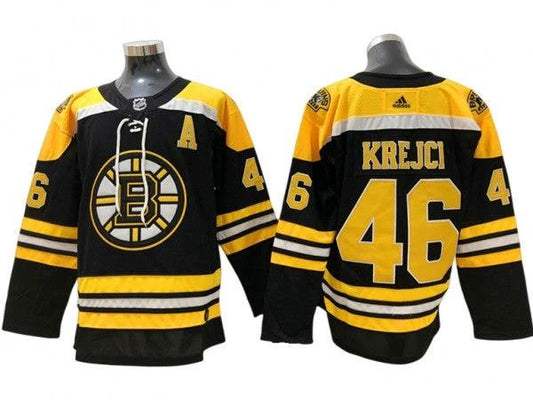 Boston Bruins #46 David Krejci Black Home Jersey by Hockey David