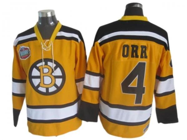Boston Bruins #4 Bobby Orr Yellow 2010 Winter Classic CCM Jersey by Hockey David