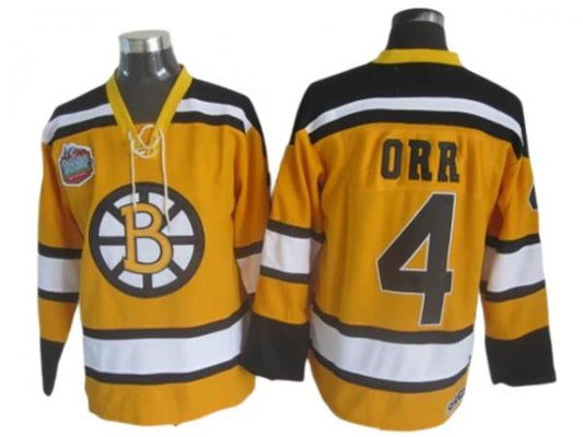 Boston Bruins #4 Bobby Orr Yellow 2010 Winter Classic CCM Jersey by Hockey David