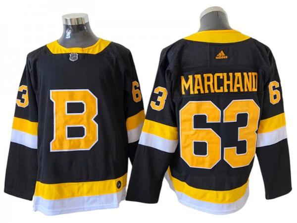 Boston Bruins #63 Brad Marchand Black Alternate Jersey by Hockey David