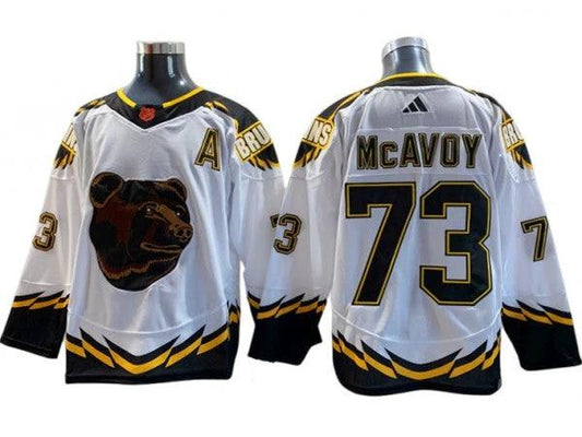 Boston Bruins #73 Charlie McAvoy White Reverse Retro 2.0 Jersey by Hockey David