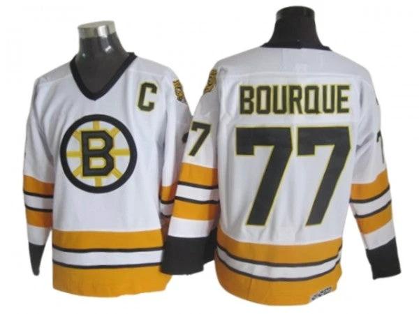 Boston Bruins #77 Ray Bourque Black Vintage CCM Jersey by Hockey David