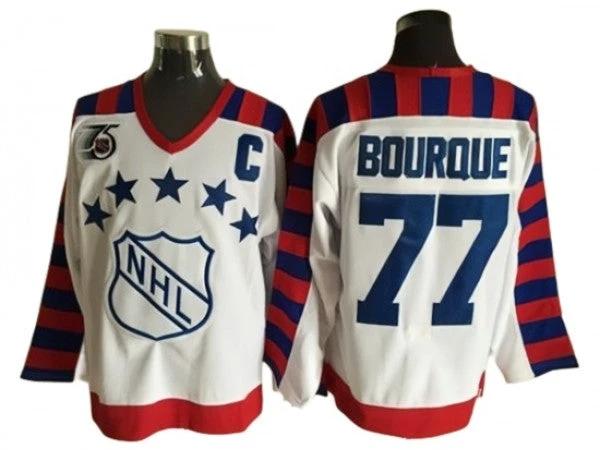 Boston Bruins #77 Ray Bourque White Vintage 1992 All Star Game 75th CCM Jersey by Hockey David