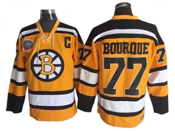 Boston Bruins #77 Ray Bourque Yellow 2010 Winter Classic CCM Jersey by Hockey David