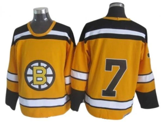 Boston Bruins #7 Phil Esposito Yellow 1960's Vintage CCM Jersey by Hockey David