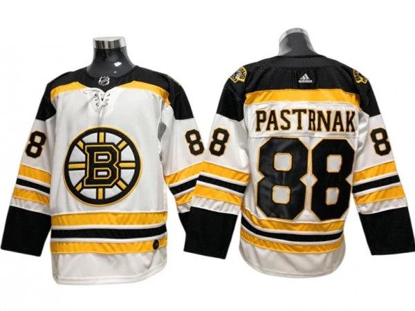 Boston Bruins #88 David Pastrnak White Away Jersey by Hockey David