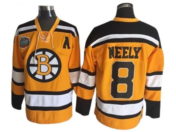 Boston Bruins #8 Cam Neely Yellow 2010 Winter Classic CCM Jersey by Hockey David