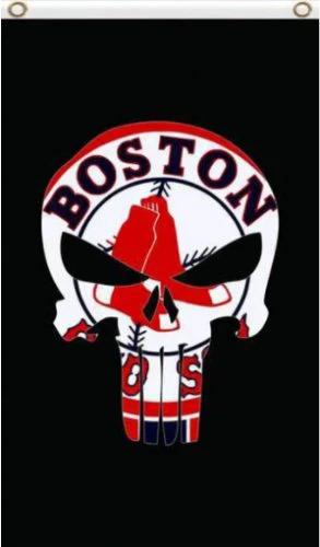 Boston Red Sox Black flag 3X5Ft Banner USA Polyester with Brass Grommets by flagsjustdoit