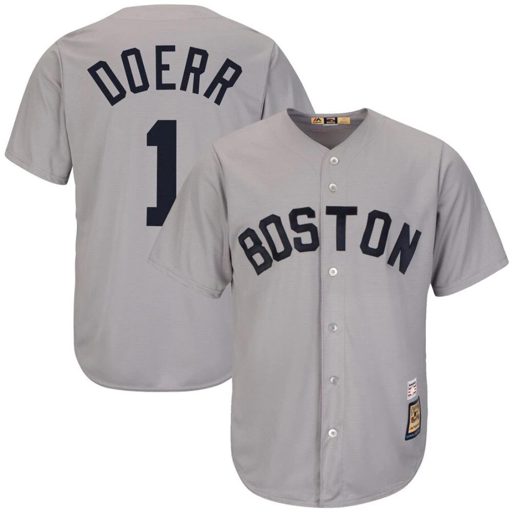 Boston Red Sox Bobby Doerr Gray Throwback Jersey by My Store