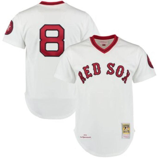 Boston Red Sox Carl Yastrzemski White Throwback Pullover Jersey by My Store