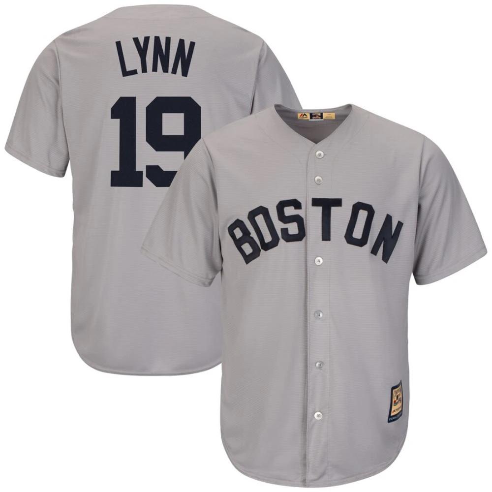 Boston Red Sox Fred Lynn Gray Throwback Jersey by My Store