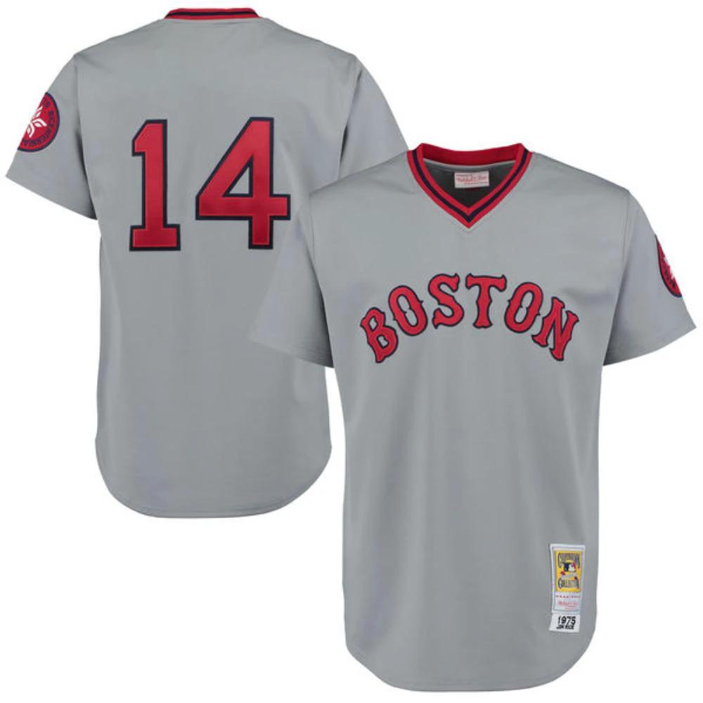 Boston Red Sox Jim Rice Gray 1975 Throwback Pullover Jersey by My Store