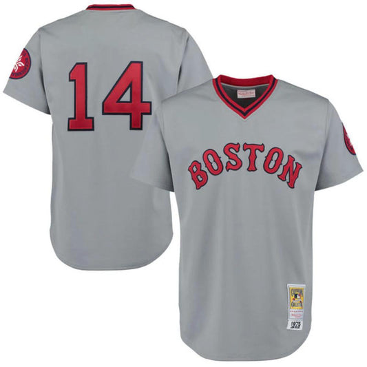 Boston Red Sox Jim Rice Gray 1975 Throwback Pullover Jersey by My Store