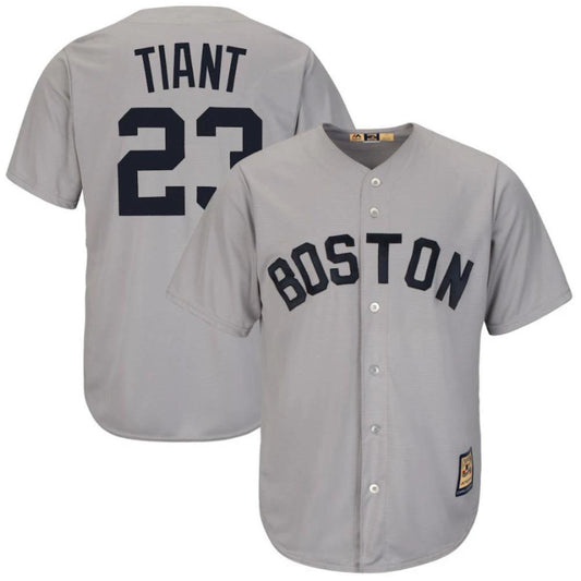 Boston Red Sox Luis Tiant Gray Throwback Jersey by My Store