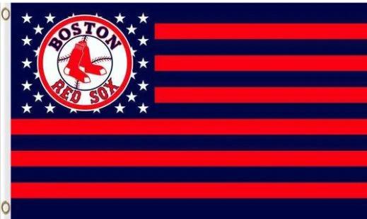 Boston Red Sox Red flag 3X5Ft Banner USA Polyester with Brass Grommets by flagsjustdoit