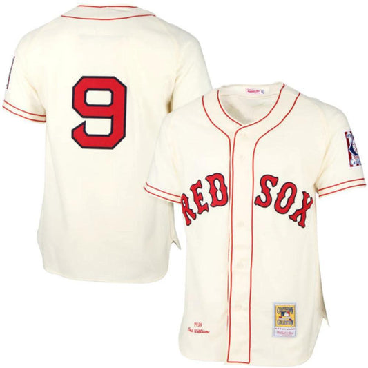 Boston Red Sox Ted Williams Cream 1939 Throwback Jersey by My Store