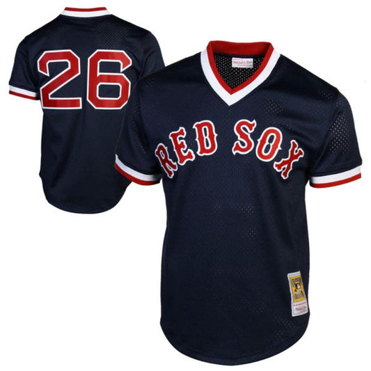 Boston Red Sox Wade Boggs Navy 1992 Throwback Mesh Pullover Jersey by My Store