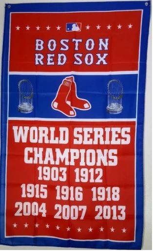 Boston Red Sox World Series Champions flag 3X5Ft Banner USA Polyester with Brass Grommets by flagsjustdoit