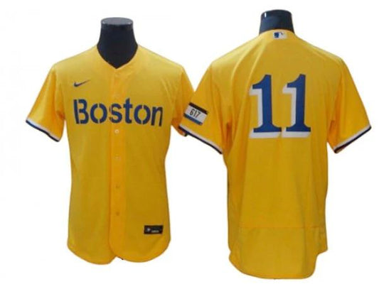 Boston Red Sox #11 Rafael Devers Gold City Connect Flex Base Jersey by My Store