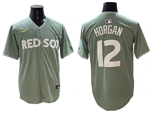 Boston Red Sox #12 Steve Horgan Green 2025 City Connect Limited Jersey by My Store
