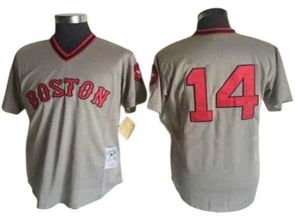 Boston Red Sox #14 Jim Rice Gray 1975 Throwback Jersey by My Store