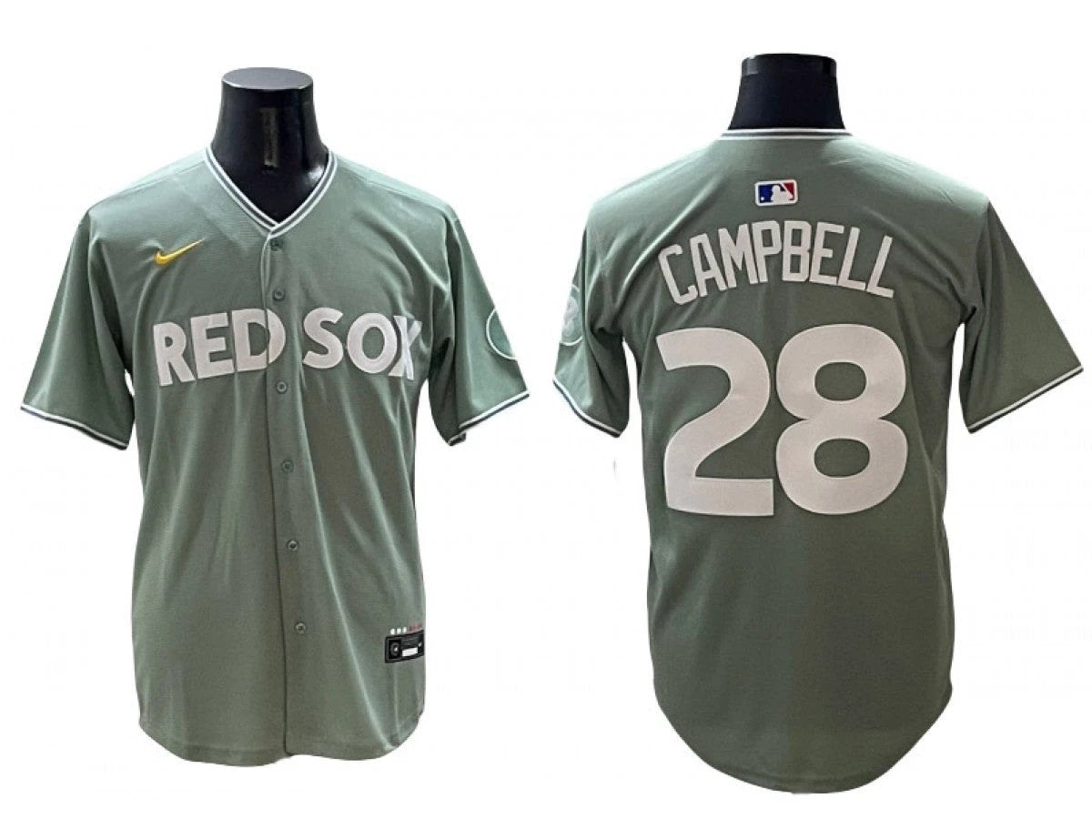 Boston Red Sox #28 Kristian Campbell Green 2025 City Connect Limited Jersey by My Store