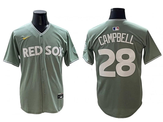 Boston Red Sox #28 Kristian Campbell Green 2025 City Connect Limited Jersey by My Store