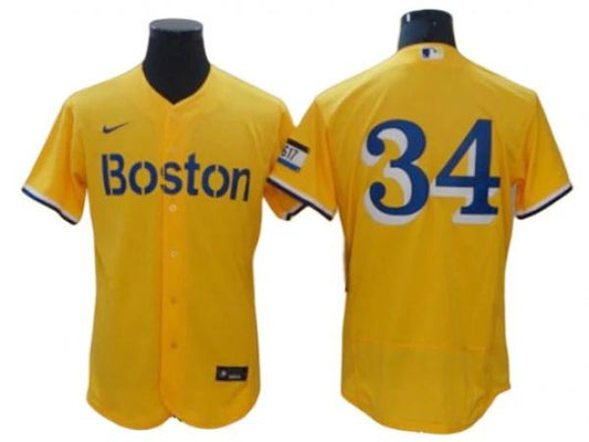 Boston Red Sox #34 David Ortiz Gold City Connect Flex Base Jersey by My Store