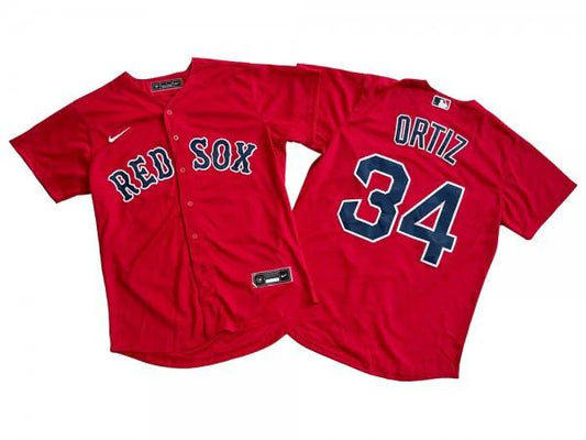 Boston Red Sox #34 David Ortiz Red Alternate Cool Base Jersey by My Store