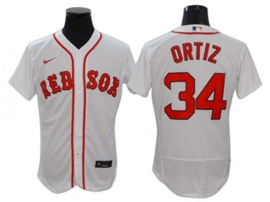 Boston Red Sox #34 David Ortiz White Flex Base Jersey by My Store