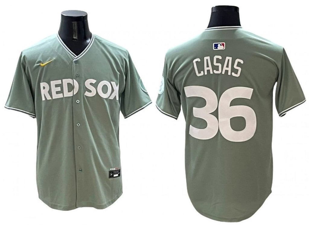 Boston Red Sox #36 Triston Casas Green 2025 City Connect Limited Jersey by My Store