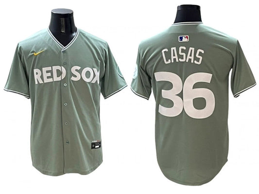Boston Red Sox #36 Triston Casas Green 2025 City Connect Limited Jersey by My Store