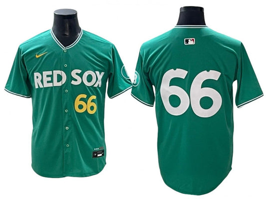 Boston Red Sox #66 Brayan Bello Green 2025 City Connect Limited Jersey by My Store