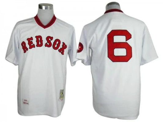 Boston Red Sox #6 Rico Petrocelli White 1975 Throwback Jersey by My Store