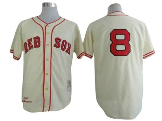 Boston Red Sox #8 Carl Yastrzemski Cream 1967 Throwback Jersey by My Store