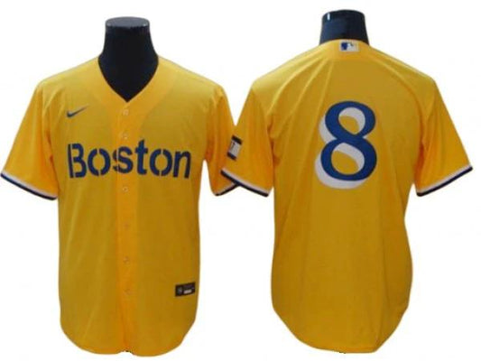 Boston Red Sox #8 Carl Yastrzemski Gold City Connect Cool Base Jersey by My Store
